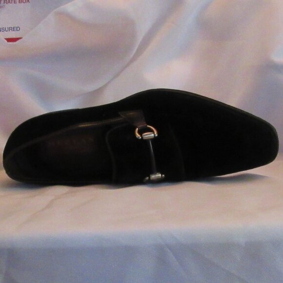 Mezlan Black Suede Silver Horsebit Loafers Size 10.5 M Excellent Pre-Owned Cond - Picture 10 of 12